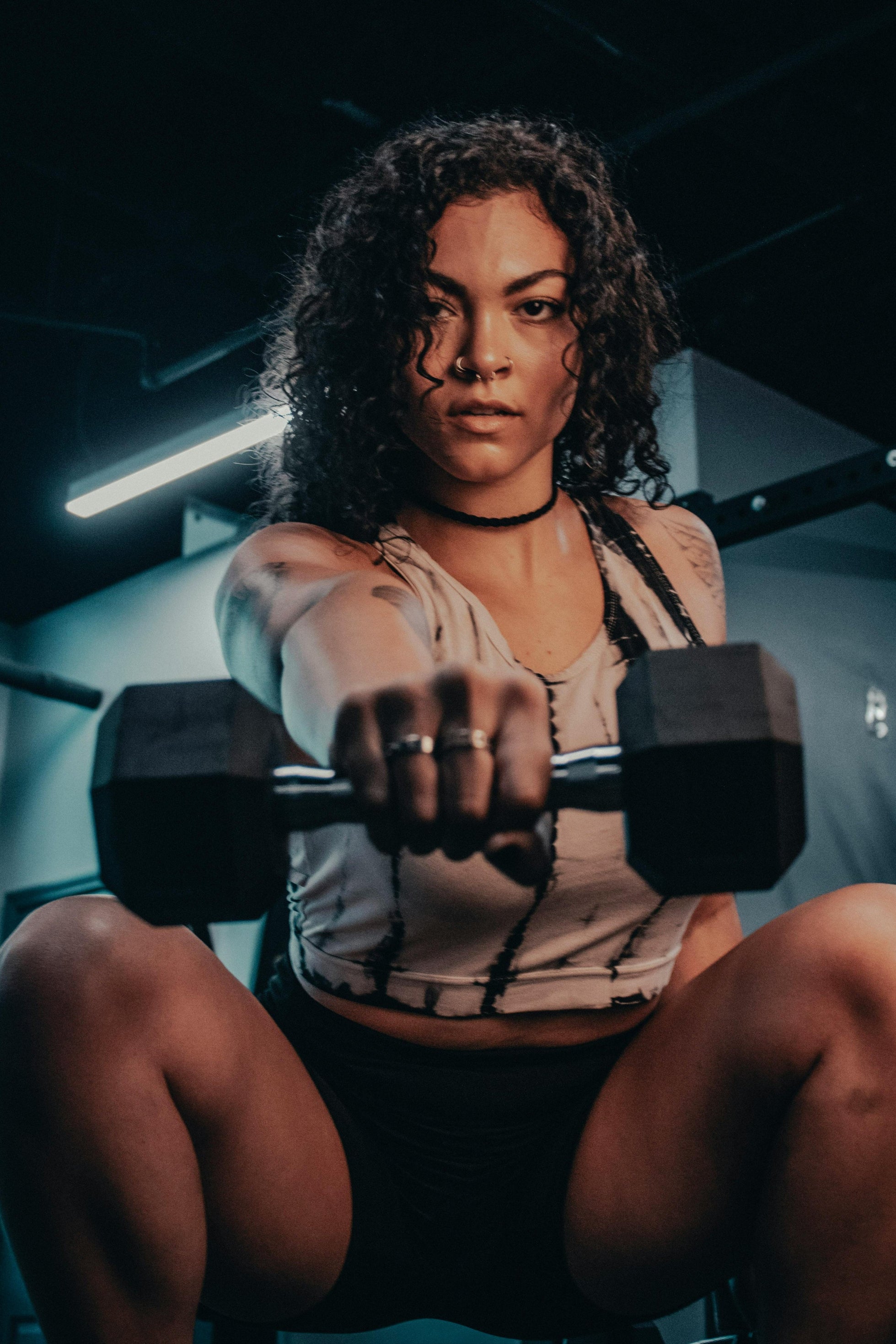 Woman lifting weights